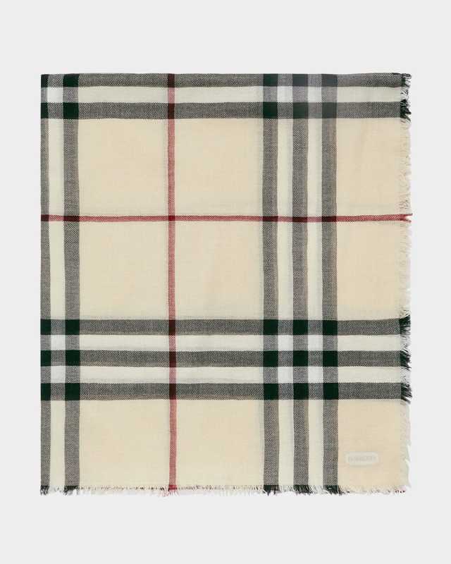 Giant Check Wool Scarf